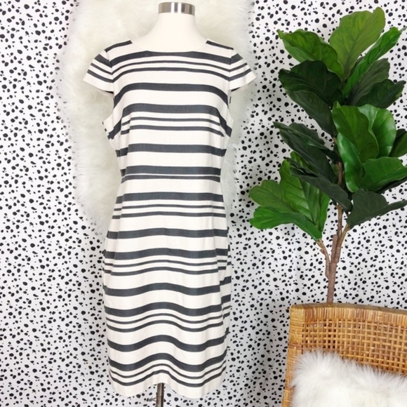 J. Crew Dresses & Skirts - J. Crew | Double Striped Cap Sleeve Sheath Dress